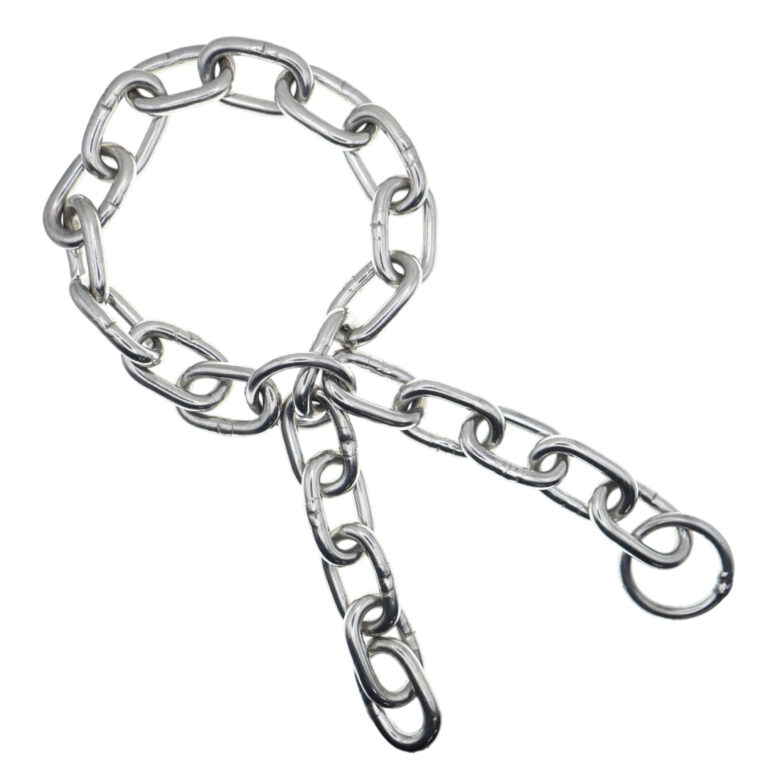 Collar Cadena De Acero Inox Y Esposas Para Bdsm
