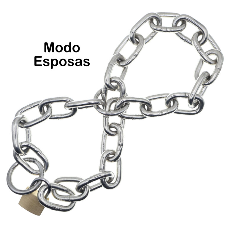 Collar Cadena De Acero Inox Y Esposas Para Bdsm